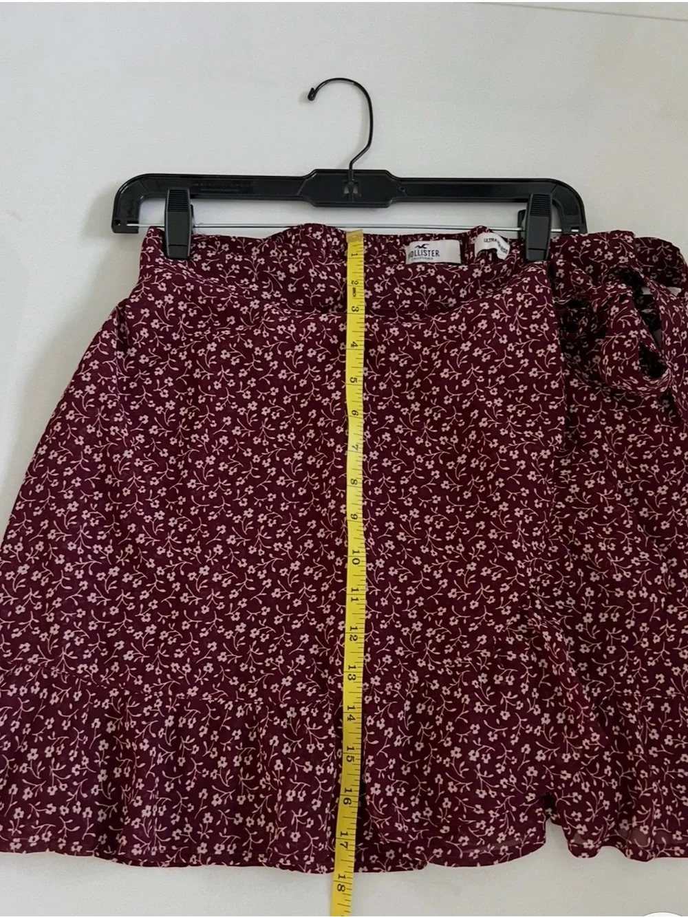 Hollister Women’s Floral Wrap Skirt - Burgundy